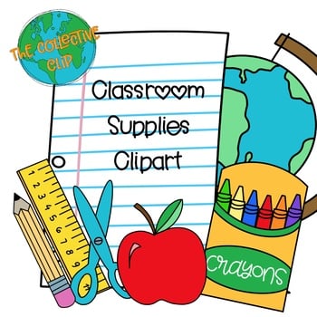clip art of common school supplies