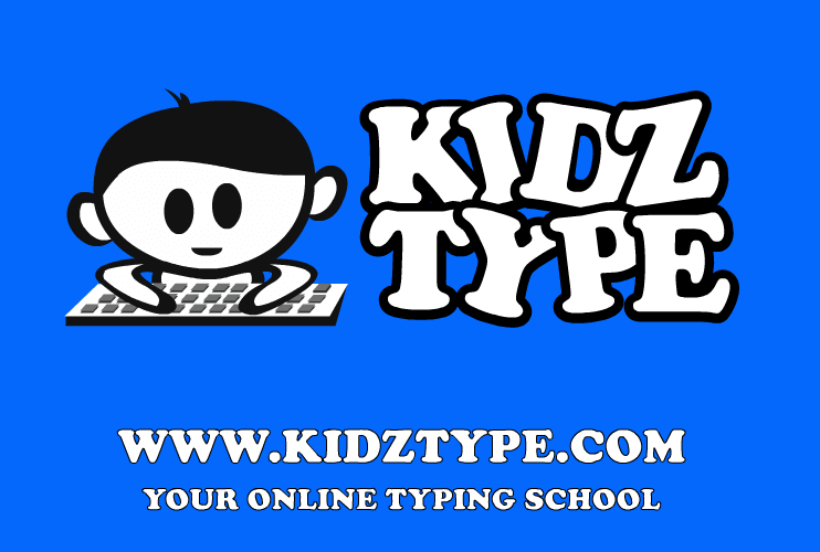 blue button with Kidz Type text